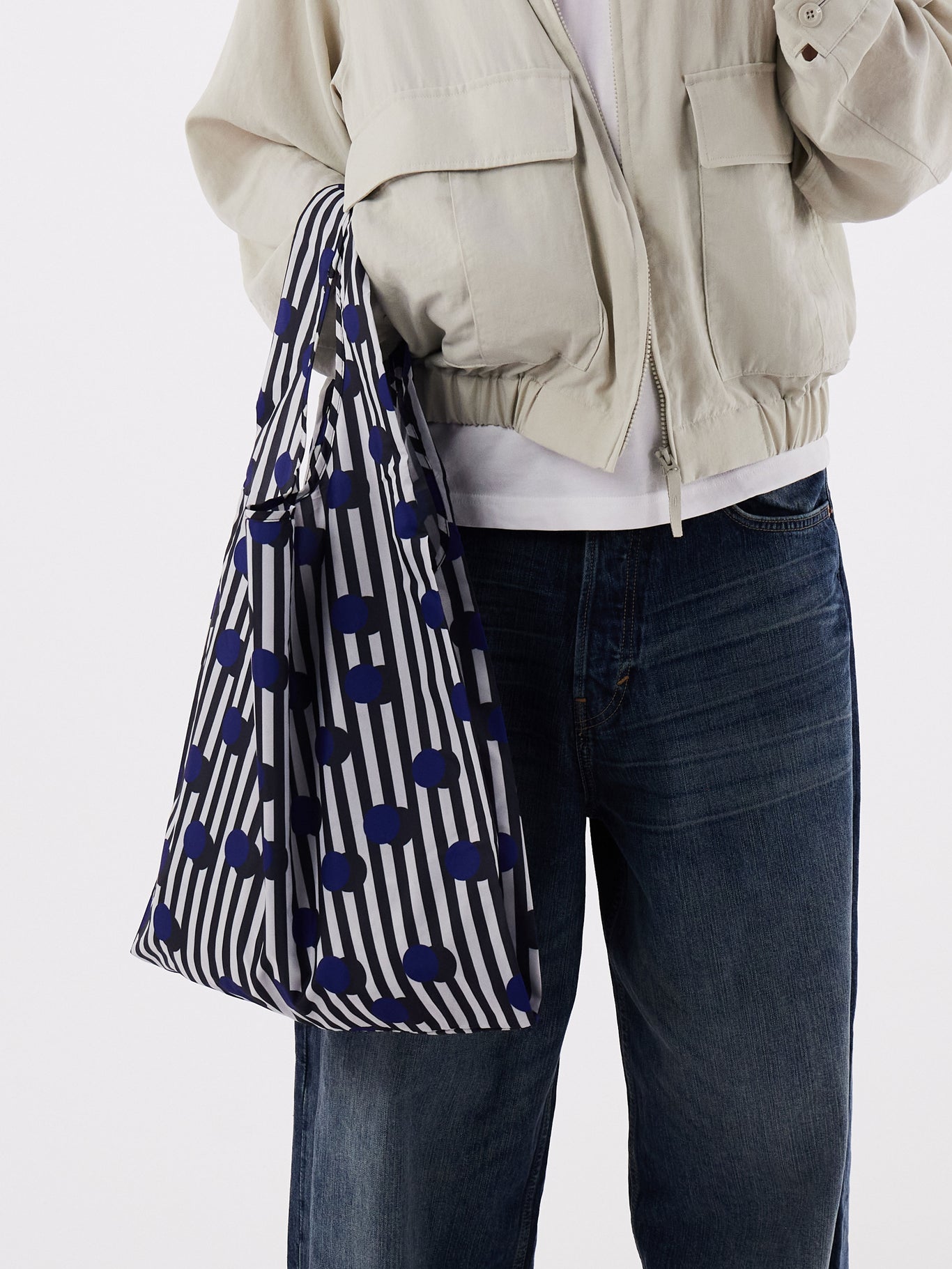 Polka Stripe Reusable Bag