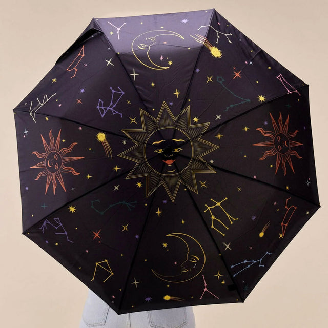 Halloween Zodiac Eco-Friendly Compact Duck Umbrella