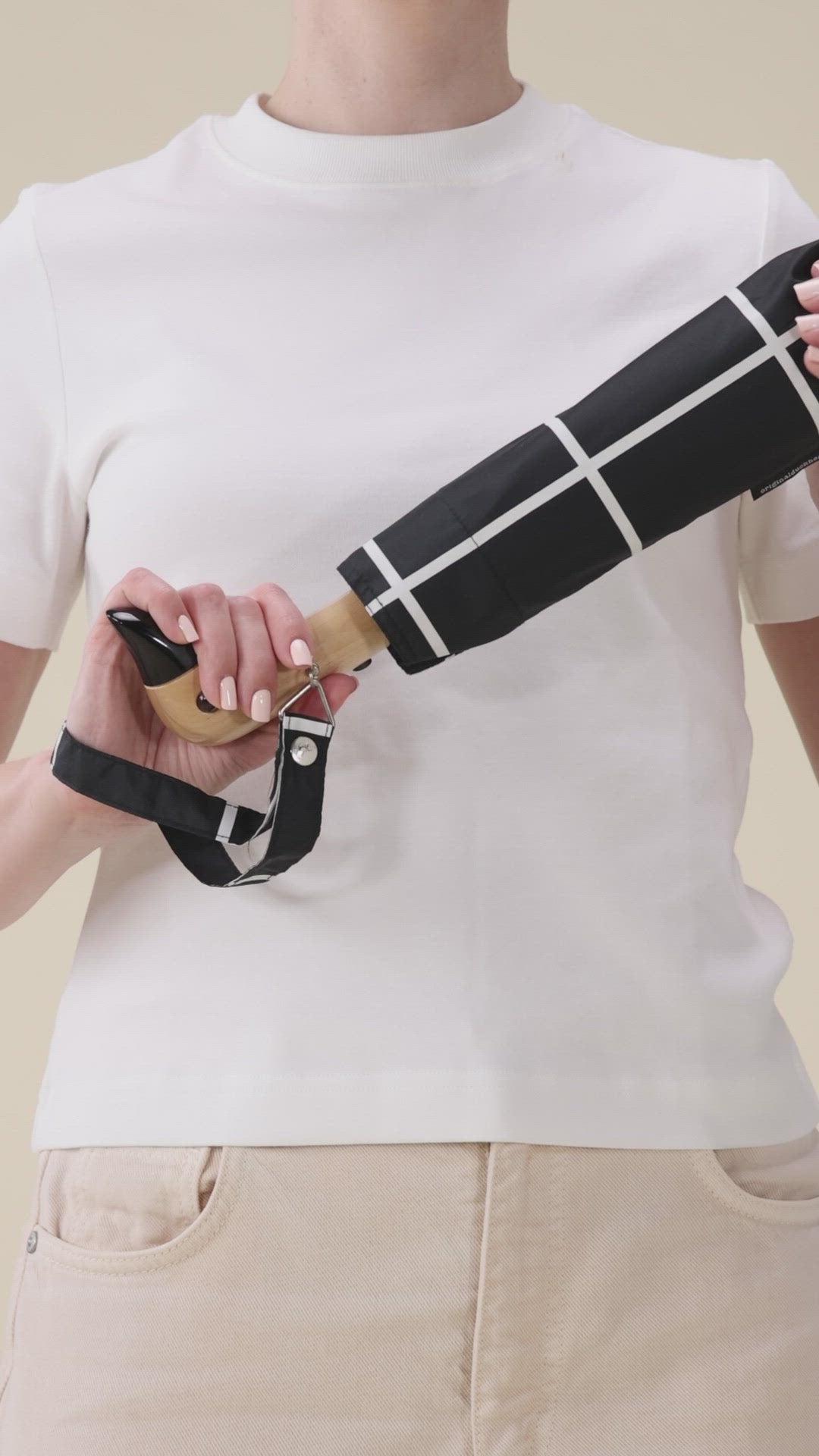 Black Grid Friendly Umbrella