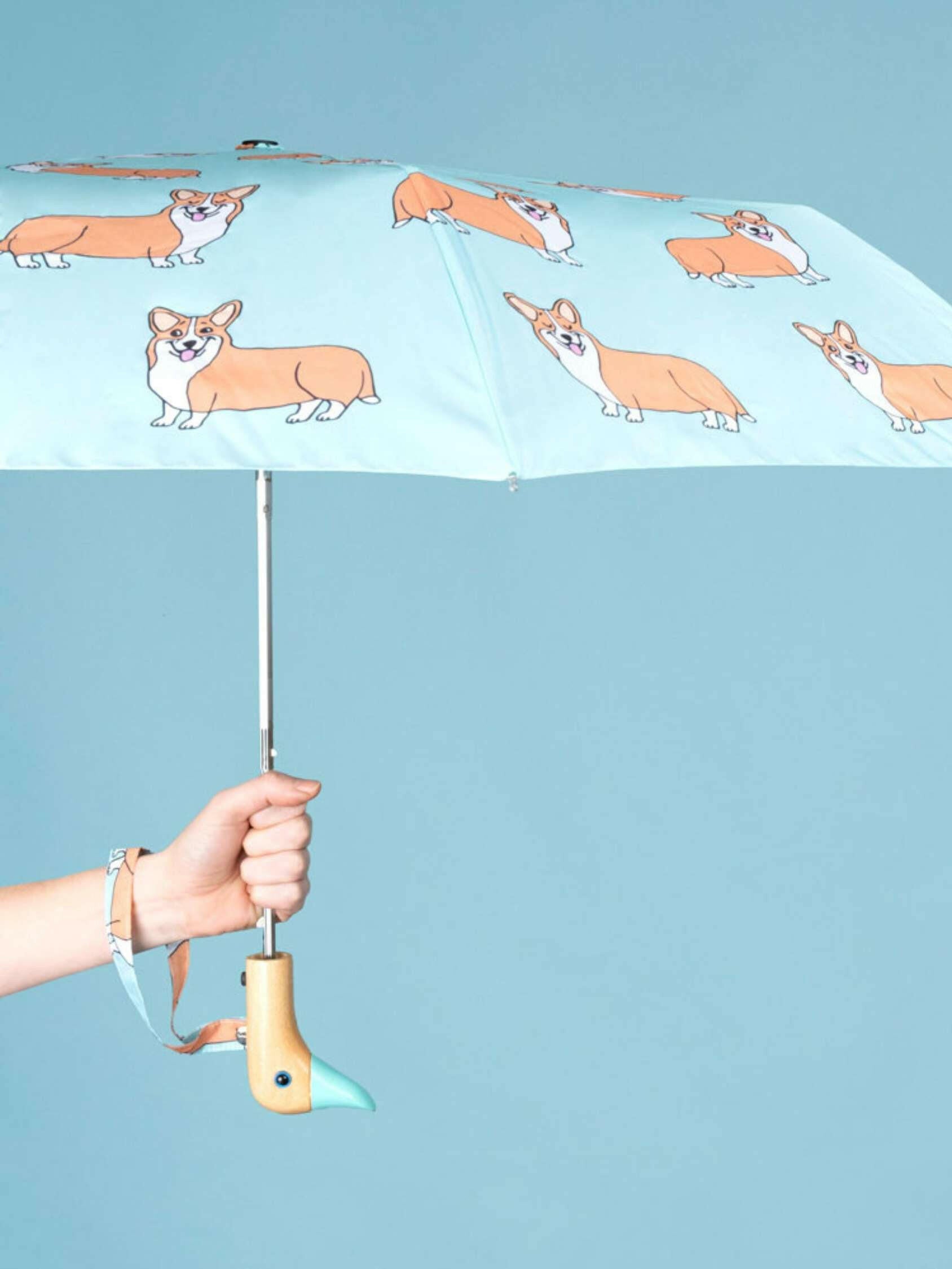 Corgi Mint Eco-Friendly Umbrella.