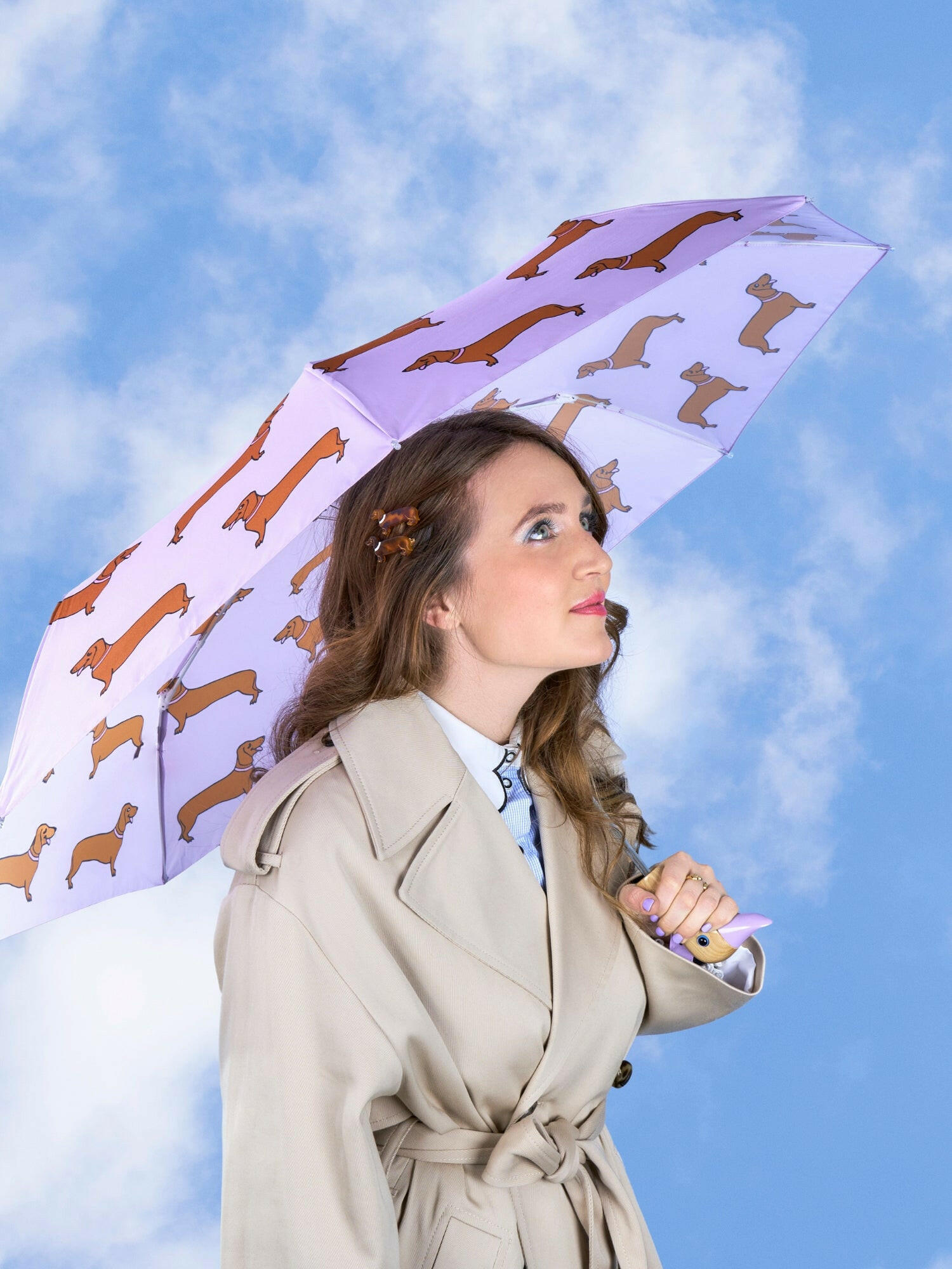 Dachshund Lilac Eco-friendly Umbrella.