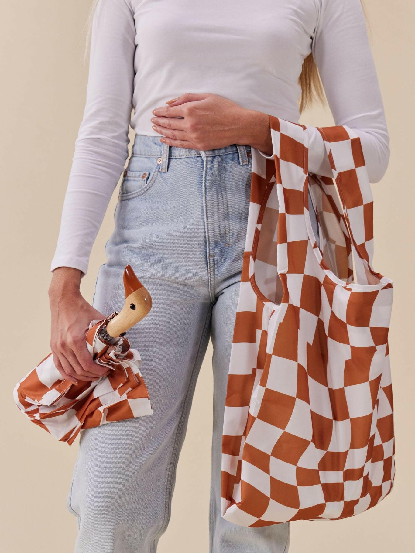 Peanut Butter Checkers Eco-Friendly Umbrella.